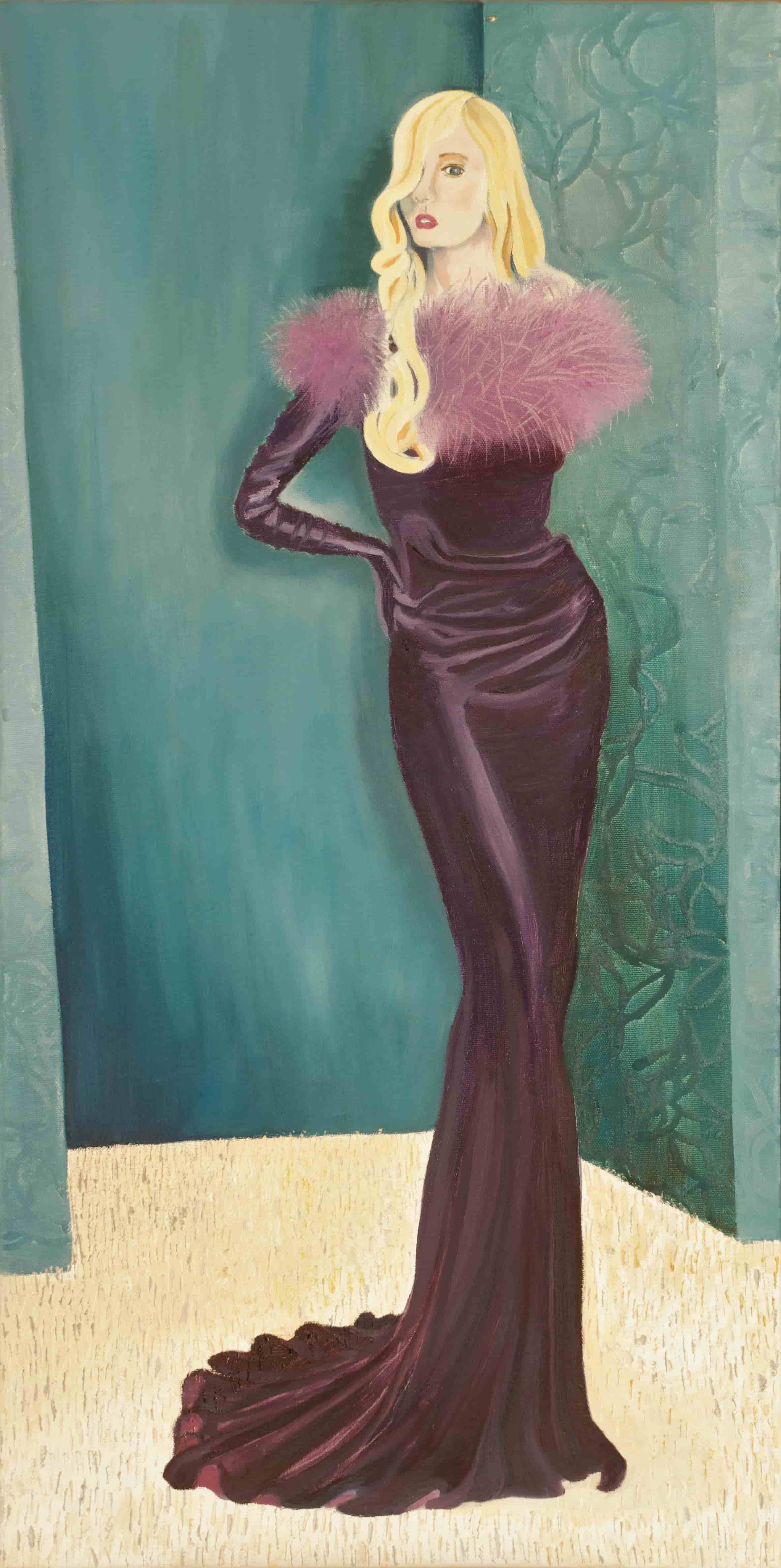 Lady in Purple Dress